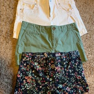 Gap Shorts- size 4, 2 pairs. Green pair has sold!!